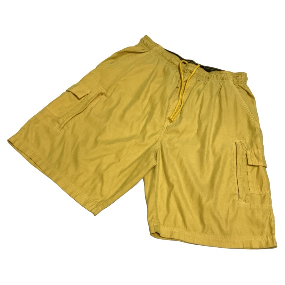 On Line Men’s Brief Athletic Mesh Lined Cargo Shorts Swimming Trunks Size Medium